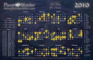 PlanetWatcher 2010 Calendar - click for larger image